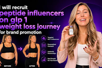 recruit peptide influencers on glp 1 weight loss journey for brand promotion