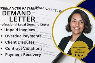 draft a freelancer payment demand letter for unpaid invoices and overdue payment
