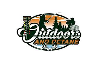 design an outdoor racing and hunting logo