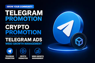 telegram promotion, crypto promotion, telegram ads web3 growth management