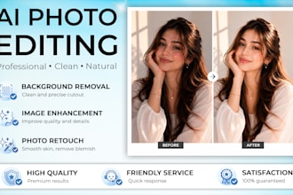 do ai photo editing, background removal, and photo retouch
