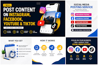 post content on instagram facebook youtube and tiktok