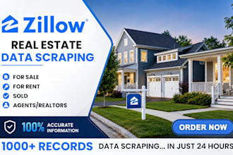collect zillow real estate data and property listings for you