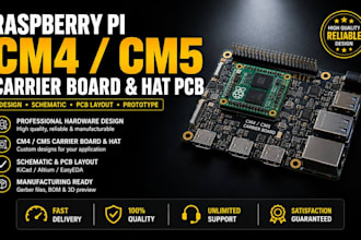 design raspberry pi cm4 cm5 carrier board, hat pcb, schematic and pcb layout