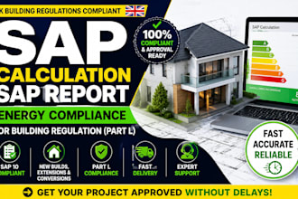 provide uk sap calculation, sap report,energy compliance for building regulation