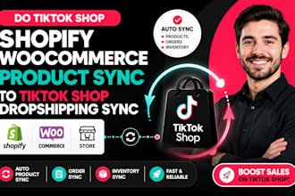 do tiktok shop shopify woocommerce product sync to tiktok shop dropshipping sync