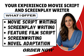 write a movie script, screenplay, or short film script