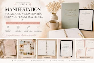design manifestation workbooks, journals ebooks