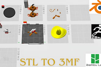 add color to 3d models convert stl to 3mf split part convert 2d to 3d