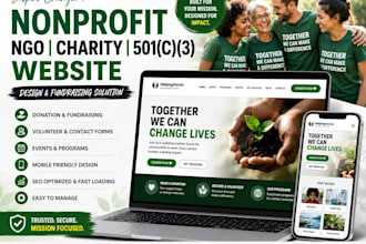 build nonprofit website, ngo website , fundraising website, donation website