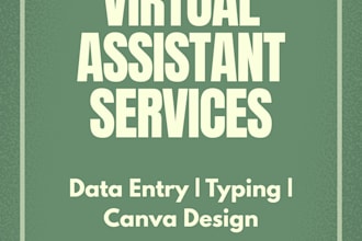 be your virtual assistant for data entry and canva design