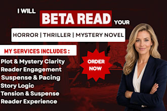 beta read your horror thriller or mystery novel