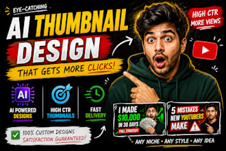 design eye catching youtube thumbnails with high CTR