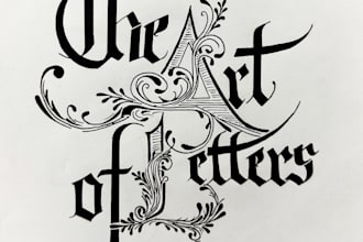 do custom arabic or english calligraphy designs