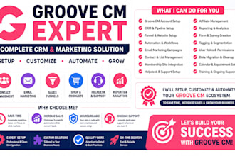 be your groove cm expert groove cm setup funnel landing page automation