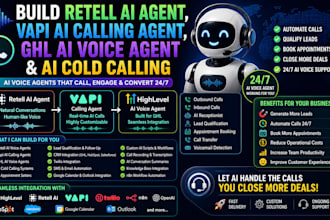 build retell ai agent, vapi ai calling agent, ghl ai voice agent ai cold calling