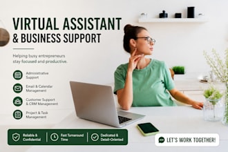 be your executive virtual assistant for business support