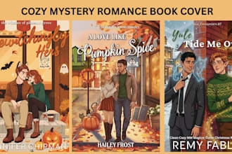 design cozy mystery romance book cover kindle novel cover lgbtq fantasy cover