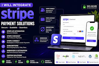integrate stripe connect, stripe checkout, subscriptions and webhooks automation