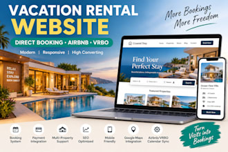 build vacation rental direct booking website for airbnb and vrbo