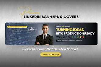 design professional linkedin banner for personal and business branding