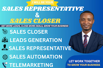 be your sales representative, leads generation, sales closer, sales automation
