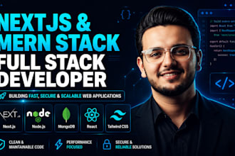 be your full stack developer for nextjs website and mern web app