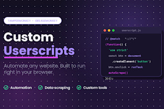 create a custom tampermonkey userscript