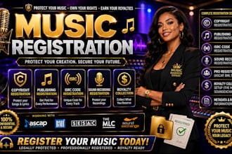 setup music copyright registration and sync licensing