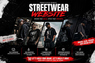 shopify clothing website, streetwear website, y2k website clothing ugc video