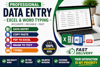 do web research,data collection,copy paste and excel data entry