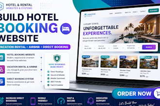 build hotel booking website vacation rental airbnb website direct booking system