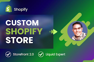 develop a custom shopify website with clean liquid code