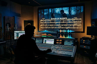 compose, produce custom soundtrack, film score, game music, or background music