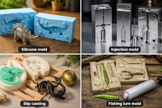 make silicone, resin, injection, dice and fishing lure mold for manufacturing