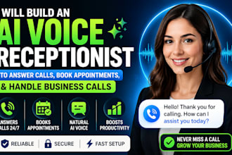 build an ai voice receptionist to answer calls, book appointments, business call