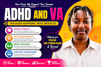 be your adhd virtual assistant , accountability partner , body doubling coach