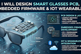 design smart glasses pcb, embedded firmware and iot wearables