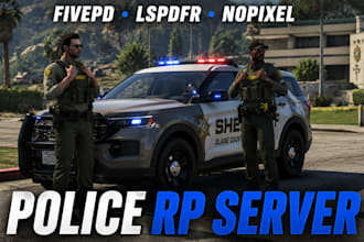 develop fivem lspdfr, fivepd and nopixel inspired police rp server for fivem