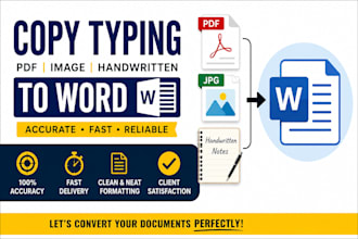 do copy typing work from PDF, images, or handwritten notes