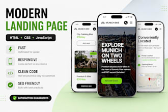 develop a vanilla js  responsive business card website