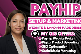 fix leaked payhip website, payhip landing pageatio creation, payment integration