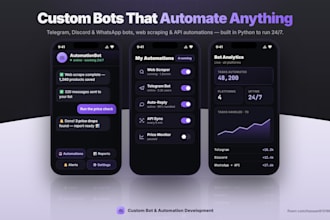 create professional bots for automation and more
