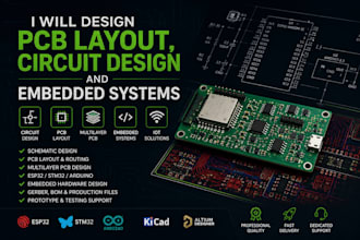 design pcb layout, circuit design and embedded system