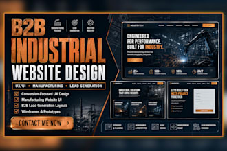design a cro b2b industrial manufacturing website, UX UI design