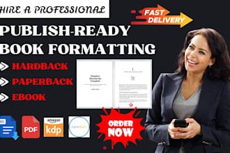 format a publish ready book interior for KDP or ingram epub PDF