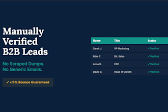 build a manually verified b2b lead list of decision makers