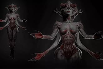 animaze 3d female character,monster,modular asset,vrm avatar,warrior model,gltf