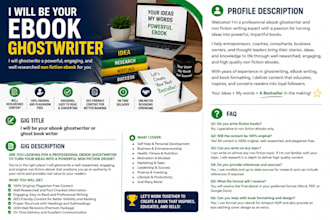 ghostwrite a professional nonfiction ebook or kindle book