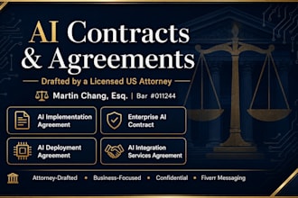 write a corporate enterprise ai implementation contract as a US attorney